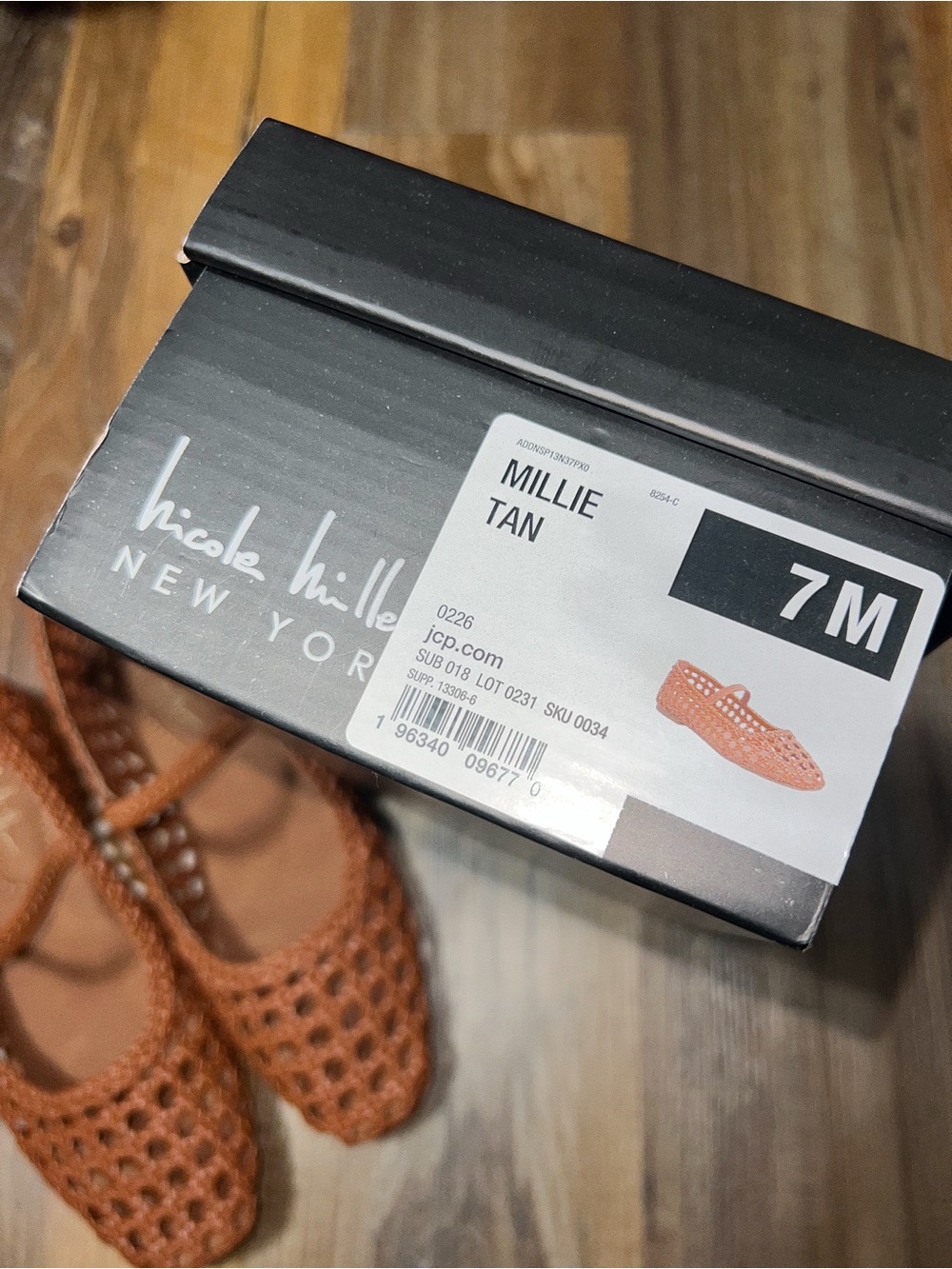 Nicole Miller Millie Round Closed Toe Mary Jane Ballet Flats - Tan, Size 7 - Picture 2 of 10